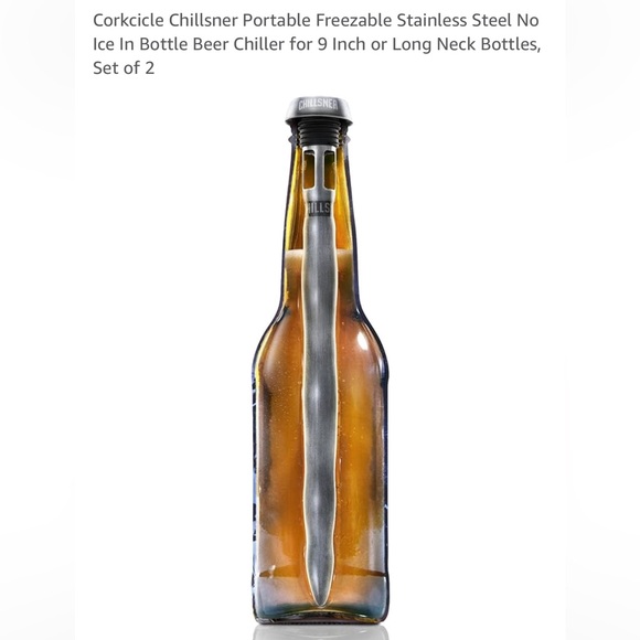 Set (2) Chillsner by Corkcicle freezable bottle chiller - Picture 4 of 4